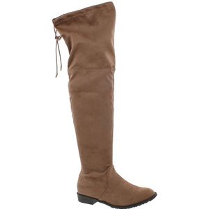 Yoki Anora Women's Drawstring Thigh High Boots,8